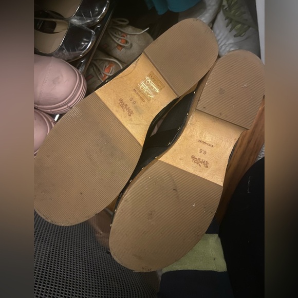 Coach Finley Black Suede Clogs - Picture 2 of 4